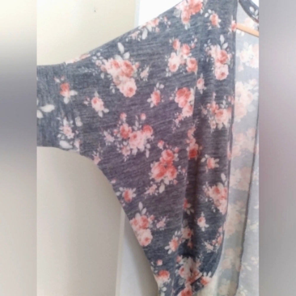 LuLaRoe Cozy Floral Print  Open Front‎ Cardigan Cottagecore, Feminine XL